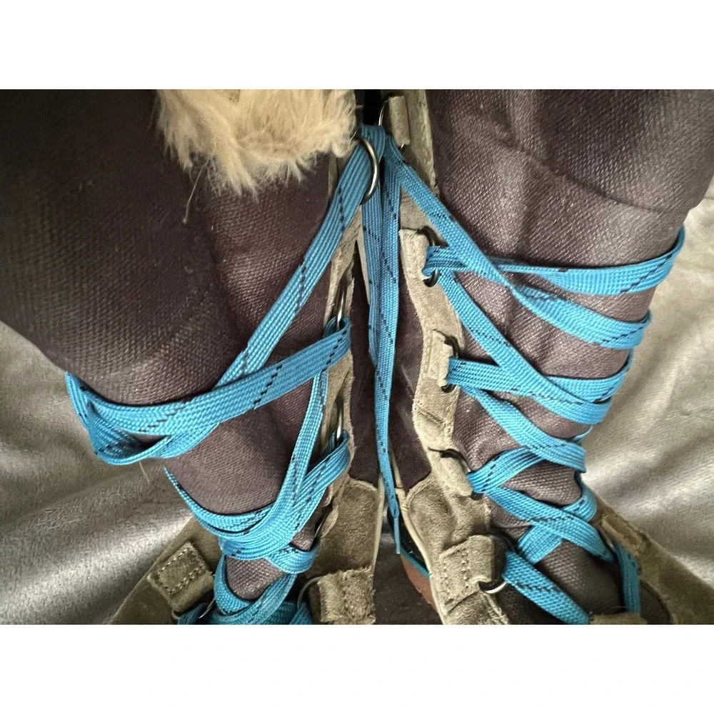 Sorel Tofino II Waterproof Winter Boots Grey Blue NL2094-213 Womens 7.5